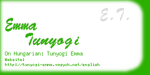 emma tunyogi business card